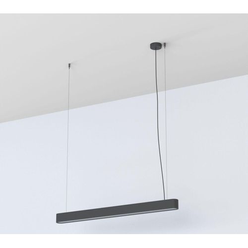Pendelleuchte Aluminium H: max. 150 cm Graphit länglich 3000 K warmweißes Licht 2300 lm Modern Hängeleuchte