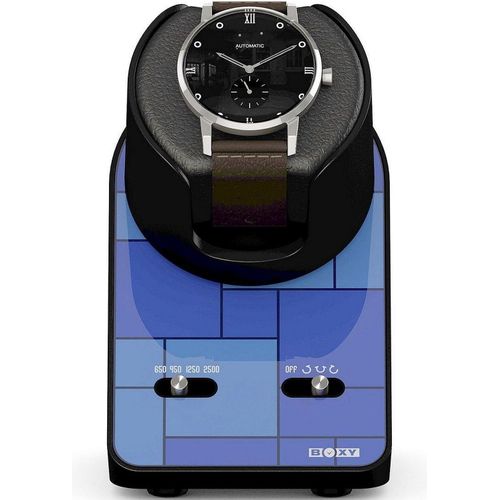 Beco Technic Boxy BLDC Nachttisch Graphic Blue für 1 Uhr mit USB-Kabel