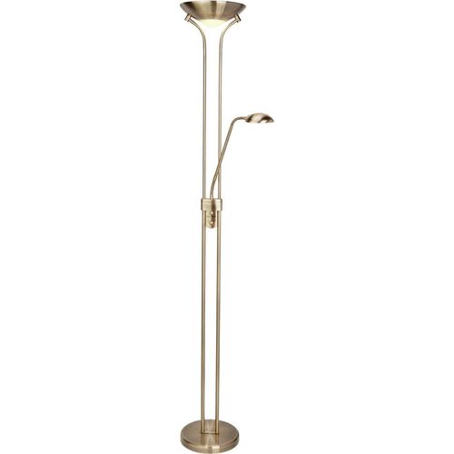LED Stehlampe Metall 180 cm in Messing (antik) 3000 K warmweiß 1887 lm Modern