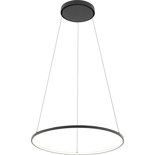 LED Hängeleuchte Aluminium Metall rund Ø 60 cm H: max. 140 cm Schwarz 4000 K neutralweiß 700 lm Modern