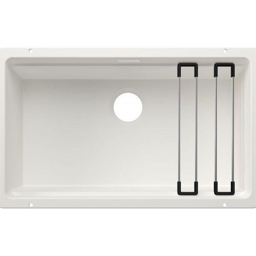 BLANCO ETAGON 700-U für Farbige Komponenten Einbauspüle SILGRANIT weiß ab 80 cm ohne Ablauffernbedienung, mit Zubehör