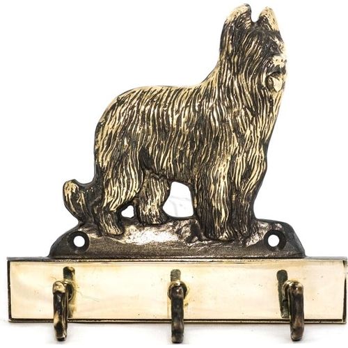 Briard, Berger de Brie - Schlüsselhalter mit Hund, Messinggriff für Hundezubehör, elegante Dekoration für den Flur der Marke Art-Dog