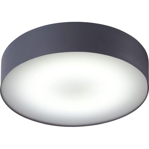 Deckenleuchte Metall LED D: 40,5 cm Graphit rund neutralweißes Licht 4000 K 2200 lm Modern Deckenlampe