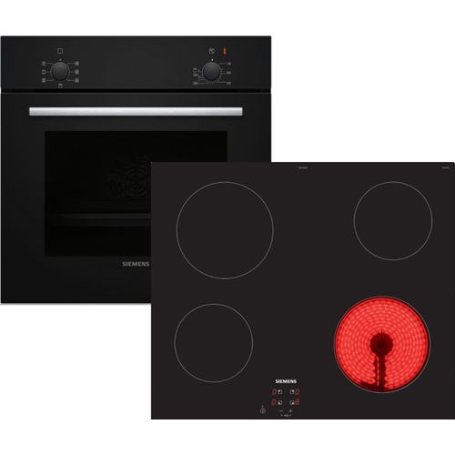 Siemens Einbau-Backofen-Set, ET611AEA1E + HB010FBA0, Einbau-Backofen, Elektro-Kochfeld EQPOWER02K