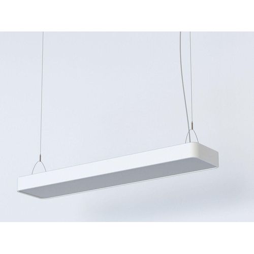 Hängelampe Aluminium H: max. 150 cm Weiß 2-flammig länglich 3000 K warmweiß 2300 lm Modern
