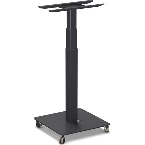Worktrainer - TinyDesk Gasfeder Kleiner Schreibtisch - Höhenverstellbares Gestell - Höhe 70,3-108,5 cm - Schwarz