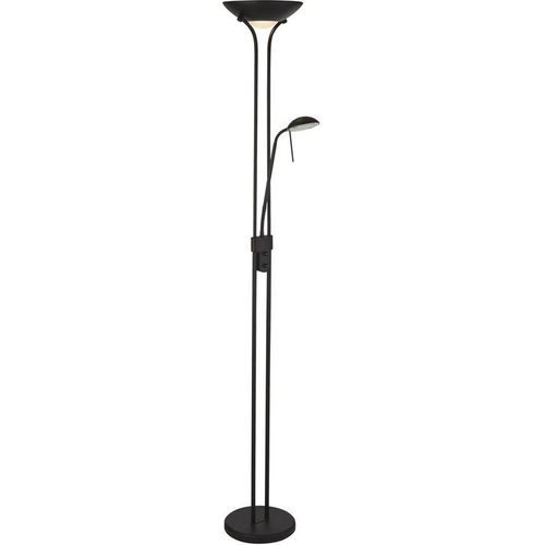 Stehlampe Metall LED 180 cm hoch Schwarz matt 3000 K warmweißes Licht 1887 lm Modern