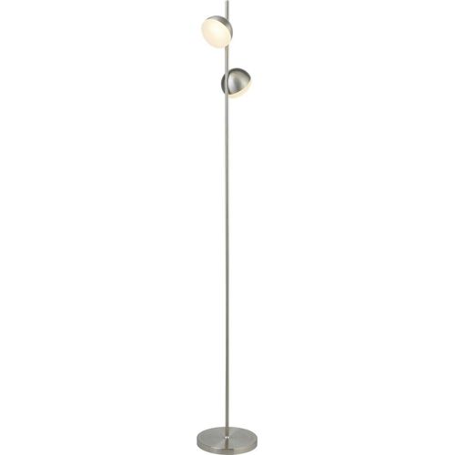 LED Stehlampe Metall Touch 3000 K warmweiß 555 lm 142 cm hoch in Silber matt Retro