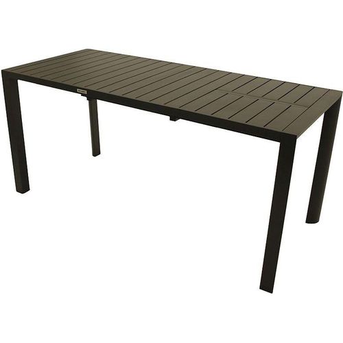 Ausziehtisch Gartentisch 117/162x70cm, Aluminium dunkelgrau