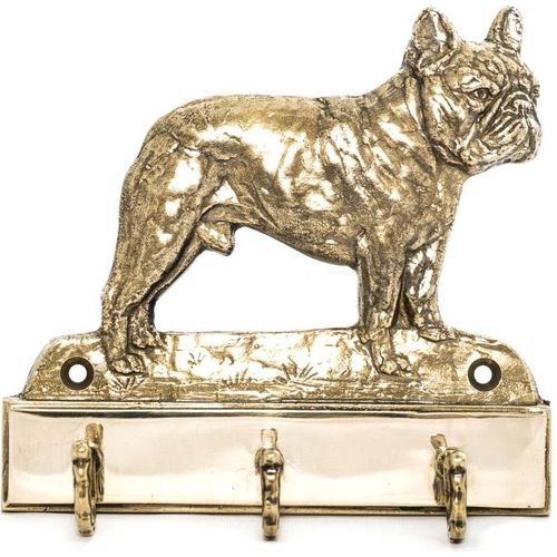 Französische Bulldogge - Schlüsselhalter mit Hund, Messinggriff für Hundezubehör, elegante Dekoration für den Flur der Marke Art-Dog