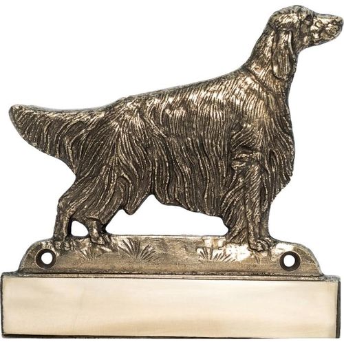 English Setter, Englischer Setter - Haustürschild mit Hund, Messingschild mit Namen, personalisiertes Türschild mit Markennamen Art-Dog