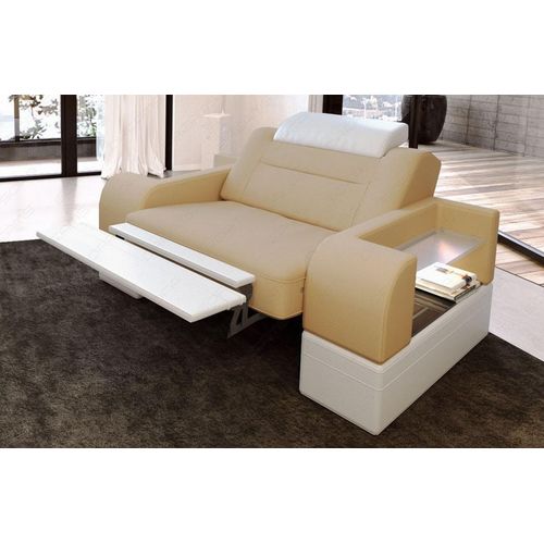 Polstersessel Parma mit Licht USB Webstoff Strukturstoff