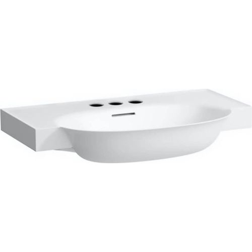 Laufen The New Classic Wastafel 80x48x16,5 cm met overloop 3 kraangat Wit