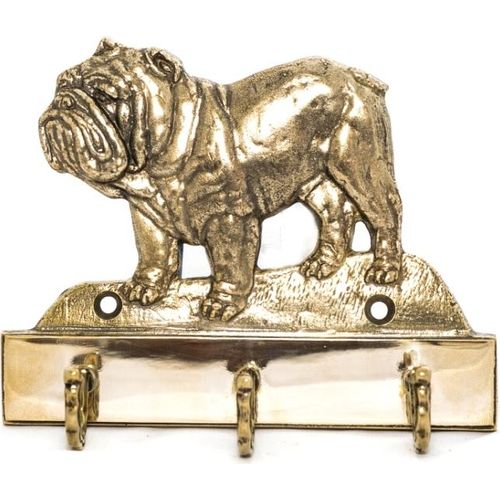 Bulldog, Englische Bulldogge I - Schlüsselhalter mit Hund, Messinggriff für Hundezubehör, elegante Dekoration für den Flur der Marke Art-Dog