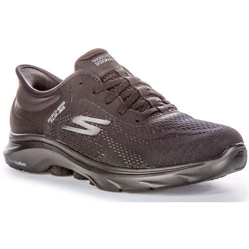 Skechers Go Walk 7 Val Freihändige SlipIns Fersenpolster DamenVegane Sneaker in Schwarz Schwarz – 7 Großbritannien - 40 EU - 10 US / Schwarz Schwarz
