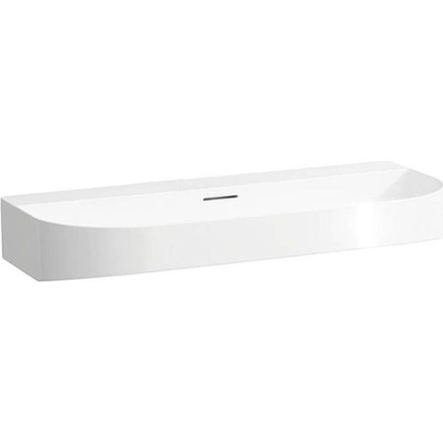 Laufen Sonar Wastafel 100x42x14,5 cm z/kraangat met overloop Wit