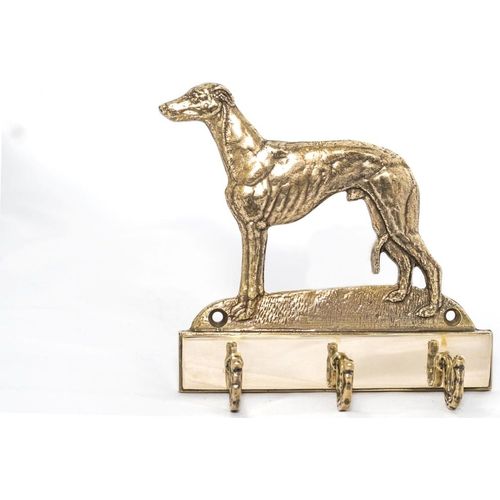 Whippet, Kleiner Englischer Windhund - Schlüsselhalter mit Hund, Messinggriff für Hundezubehör, elegante Dekoration für den Flur der Marke Art-Dog