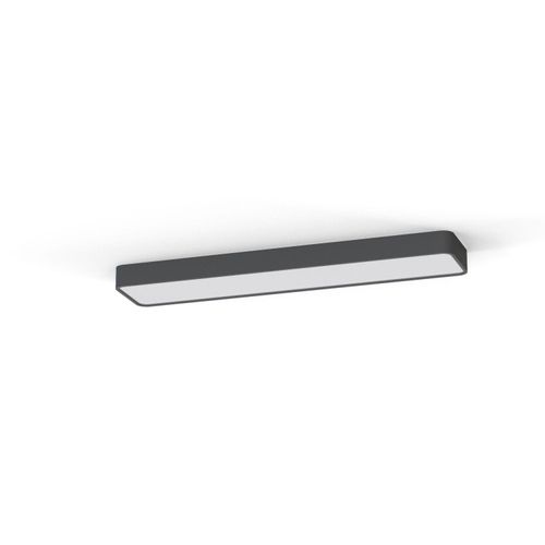 Deckenlampe Aluminium Graphit 2-flammig länglich warmweiß 3000 K 2300 lm Modern