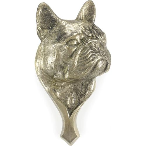 Französische Bulldogge - Türklopfer in Form eines Hundekopfes, Messing-Türklopfer, Retro-Dekoration an der Tür der Marke Art-Dog