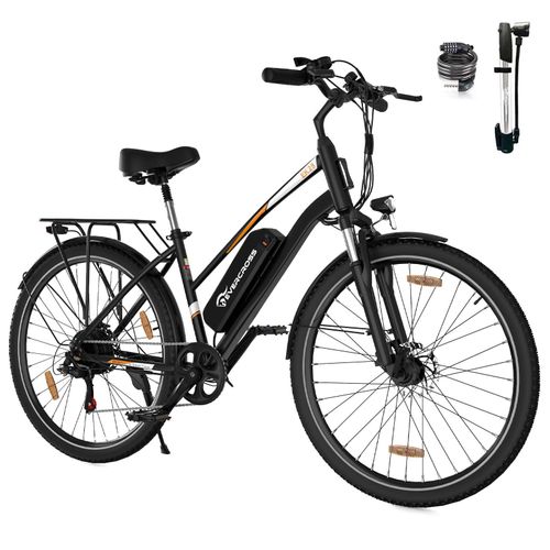 EVERCROSS TECH 28 Zoll Elektrofahrrad, 250W Motor, mit 36V 12AH Batterie, 90 km Reichweite & 25KM/H Elektro-Mountainbike, 7 Geschwindigkeiten E-Bike