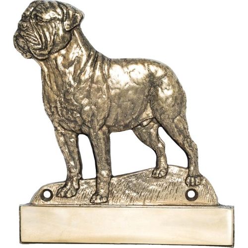 Bullmastiff - Haustürschild mit Hund, Messingschild mit Namen, personalisiertes Türschild mit Markennamen Art-Dog