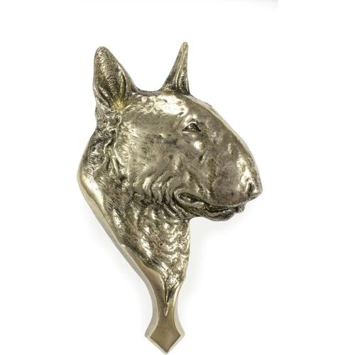 Bull Terrier, Bullterrier - Türklopfer in Form eines Hundekopfes, Messing-Türklopfer, Retro-Dekoration an der Tür der Marke Art-Dog