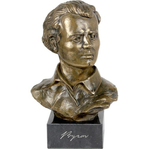 George Gordon Byron - Marmor-Büste, Statue einer berühmten Person, Dekoration für Büro, Schule und Hotel der Marke Art-Dog