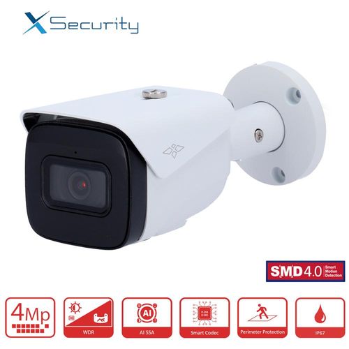 4 MP IP Bullet-Kamera X-Security mit KI, Mikrofon und 50 m Nachtsicht, SMD 4.0