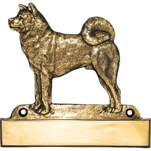 Akita, Akita Inu - Haustürschild mit Hund, Messingschild mit Namen, personalisiertes Türschild mit Markennamen Art-Dog