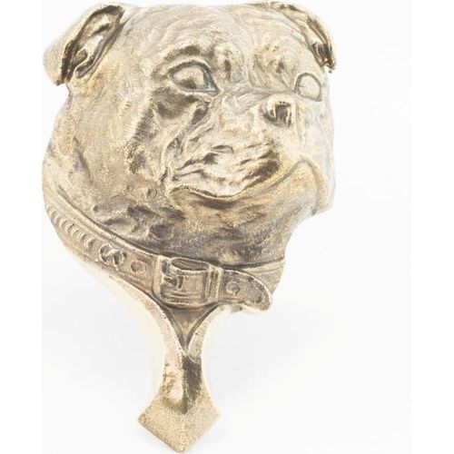 Staffordshire Bull Terrier, Staffordshire Bullterrier - Türklopfer in Form eines Hundekopfes, Messing-Türklopfer, Retro-Dekoration an der Tür der Marke Art-Dog