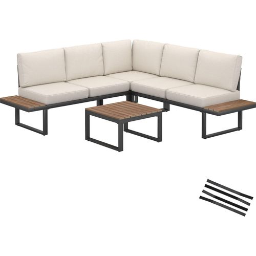 Garten-Lounge-Set Eliar mit Aluminiumgestell, pulverbeschichtet
