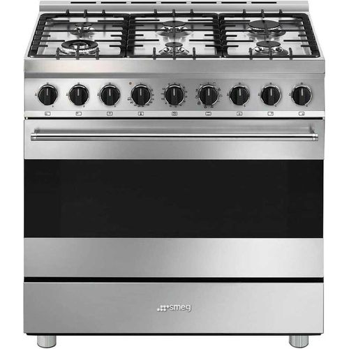 Smeg Master B91GMX2 Gasherd Edelstahl A
