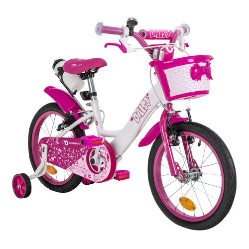 Actionbikes Kinderfahrrad Daisy 16 Zoll | Kinder Fahrrad- V-Brake Bremsen - Kettenschutz - Fahrradständer - Kinder Fahrrad - 4-7 Jahre (East Pink)