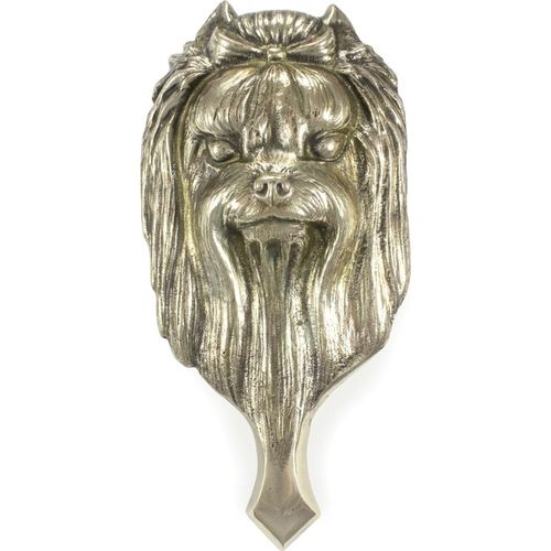 Yorkshire Terrier - Türklopfer in Form eines Hundekopfes, Messing-Türklopfer, Retro-Dekoration an der Tür der Marke Art-Dog