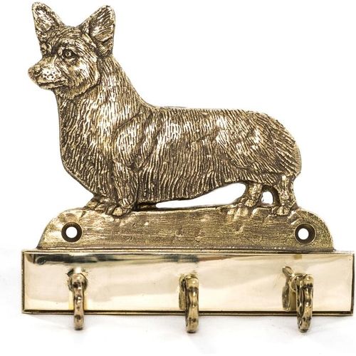 Pembroke Welsh Corgi - Schlüsselhalter mit Hund, Messinggriff für Hundezubehör, elegante Dekoration für den Flur der Marke Art-Dog