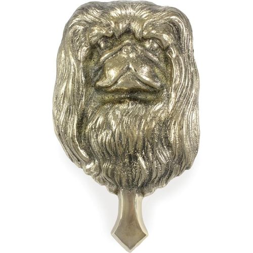 Pekingese, Pekinese, Peking-Palasthund - Türklopfer in Form eines Hundekopfes, Messing-Türklopfer, Retro-Dekoration an der Tür der Marke Art-Dog