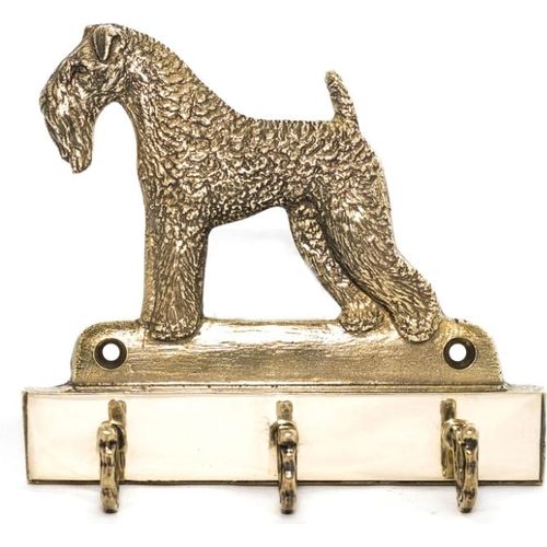 Kerry Blue Terrier, Irish Blue Terrier - Schlüsselhalter mit Hund, Messinggriff für Hundezubehör, elegante Dekoration für den Flur der Marke Art-Dog