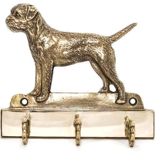 Border Terrier - Schlüsselhalter mit Hund, Messinggriff für Hundezubehör, elegante Dekoration für den Flur der Marke Art-Dog