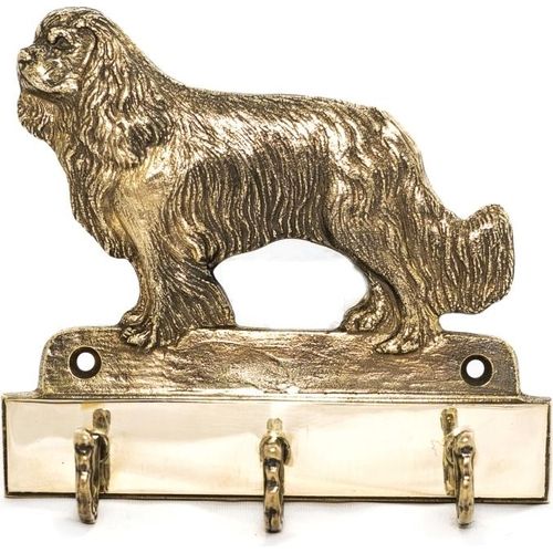 Cavalier King Charles Spaniel - Schlüsselhalter mit Hund, Messinggriff für Hundezubehör, elegante Dekoration für den Flur der Marke Art-Dog
