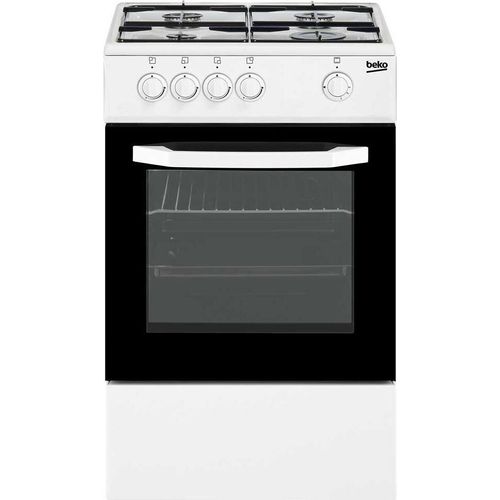 Beko CSG42009DW Freistehender Herd Gas Gaskochfeld Schwarz, Weiß