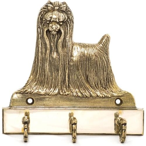 Yorkshire Terrier - Schlüsselhalter mit Hund, Messinggriff für Hundezubehör, elegante Dekoration für den Flur der Marke Art-Dog