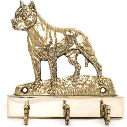 American Staffordshire Terrier, Amstaff - Schlüsselhalter mit Hund, Messinggriff für Hundezubehör, elegante Dekoration für den Flur der Marke Art-Dog