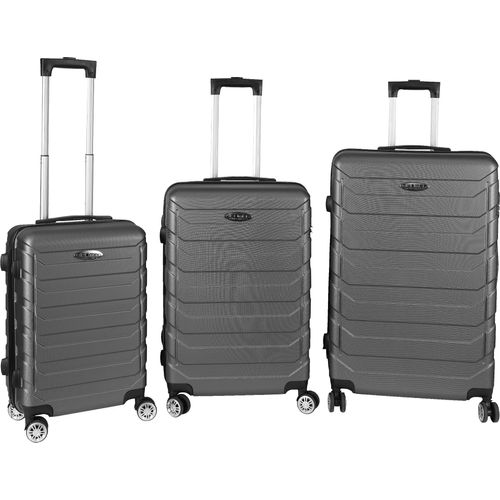 Trolley Koffer Reisekoffer 3er Kofferset Hartschalenkoffer Anthrazit Größe S,M,L