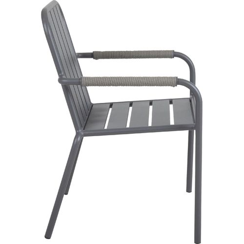 Gartenstuhl INNES BHT 57x87x59 cm grau Stapelstuhl Klappstuhl