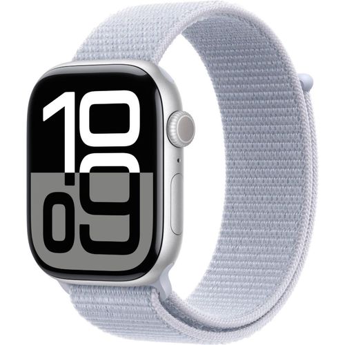 Apple Watch Series 10 Sport Loop 46 mm Aluminium GPS - Smartwatch - silber/blaue wolke