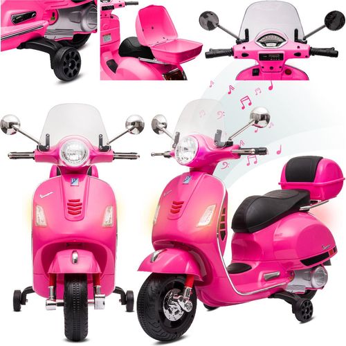 Vespa Elektroroller ab 3 jahre Elektrofahrzeug Kinderfahrzeug Scooter koffer rosa Sun Baby
