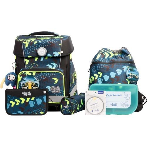 School Mood Schulranzenset 7-tlg. Champion Maxx Pro Rennwagen