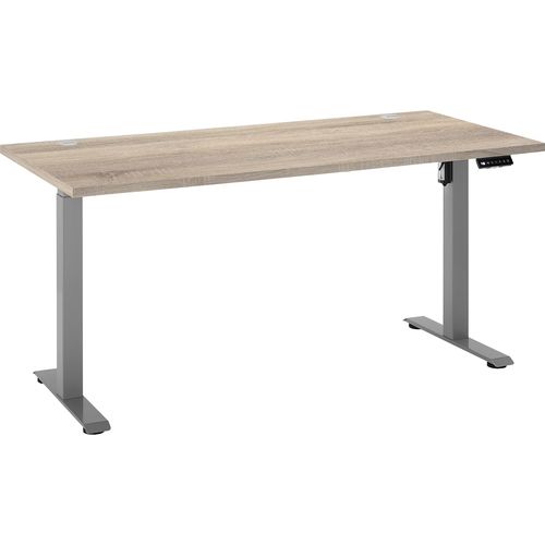 Schreibtisch ></noscript>Pronto< höhenverstellbar, Eiche Sonoma Nachbildung / Grau - 160x75/118x77 (BxHxT)