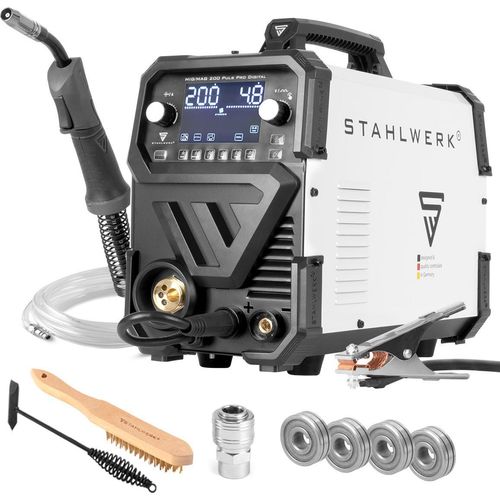 STAHLWERK Schutzgas-Schweißgerät MIG MAG 200 Spot Puls Pro Digital IGBT 200 A