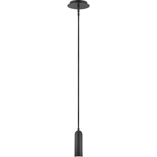 LED Pendelleuchte Metall warmweißes Licht 3000 K 320 lm D: 12,7 cm H: max. 102,2 cm Schwarz rund